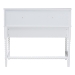 Baxton Studio Archwood Writing Desk with Hutch - 3-Drawer Wood Desk with Bobbin Design for Home Office or Bedroom Workspace, White - Spindle-White-Desk