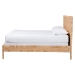 bali & pari Kalimantan Natural Rattan Bed - Coastal Boho Style Bed Frame with Woven Detailing, Queen - Braided Peel-Light Honey-Wood/Rattan-Queen
