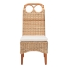 bali & pari Dyna Natural Rattan Dining Chair - Handwoven Wicker Side Chair with Removable Cushion and Loop Backrest, Boho Coastal Seating for Dining Room or Kitchen - Dyna-Natural Wild-Wood/Rattan-Cushion-DC
