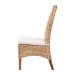 bali & pari Dyna Natural Rattan Dining Chair - Handwoven Wicker Side Chair with Removable Cushion and Loop Backrest, Boho Coastal Seating for Dining Room or Kitchen - Dyna-Natural Wild-Wood/Rattan-Cushion-DC