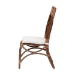 bali & pari Brama Natural Rattan Dining Chair with Decorative Backrest and Cushioned Seat, Boho Coastal Style Seating for Dining Room or Kitchen - Brama-Light Brown Rattan-Cushion-DC