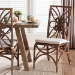 bali & pari Brama Natural Rattan Dining Chair with Decorative Backrest and Cushioned Seat, Boho Coastal Style Seating for Dining Room or Kitchen - Brama-Light Brown Rattan-Cushion-DC