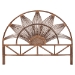 bali & pari Jasmine Natural Rattan Headboard with Sunburst Design - Boho Coastal Style Standalone Headboard, Light Brown, King - Jasmine-Light Brown Rattan-King-HB