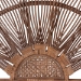 bali & pari Jasmine Natural Rattan Headboard with Sunburst Design - Boho Coastal Style Standalone Headboard, Light Brown, King - Jasmine-Light Brown Rattan-King-HB