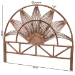bali & pari Jasmine Natural Rattan Headboard with Sunburst Design - Boho Coastal Style Standalone Headboard, Light Brown, King - Jasmine-Light Brown Rattan-King-HB