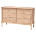 Baxton Studio Laurent Bamboo-Style 5-Piece Bedroom Set - Spindle Platform Bed with Matching Dresser, Chest, and Two Nightstands, Cottage Farmhouse Style, Queen - Candis-Beech-Queen 5PC Bedroom Set