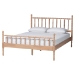 Baxton Studio Laurent Bamboo-Style 4-Piece Bedroom Set - Spindle Platform Bed with Matching Dresser, Chest, and Nightstand, Cottage Farmhouse Style, Queen - Candis-Beech-Queen 4PC Bedroom Set