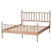 Baxton Studio Laurent Platform Bed - Spindle Bed Frame with Bamboo-Style Turned Posts, Cottage Farmhouse Bedroom Furniture, Queen - MG0258-Beech-Queen
