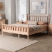 Baxton Studio Laurent Platform Bed - Spindle Bed Frame with Bamboo-Style Turned Posts, Cottage Farmhouse Bedroom Furniture, Queen - MG0258-Beech-Queen