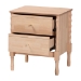 Baxton Studio Laurent Nightstand - 2-Drawer Bedside Table with Bamboo-Style Turned Legs, Cottage Farmhouse End Table for Bedroom - MG9017-Beech-2DW-NS