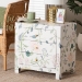 Baxton Studio Connery Floral  End Table - 3-Drawer Decorative Accent Storage Cabinet - JY25A010-Floral Printed Canvas-Wooden-ET