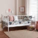 Baxton Studio Laurent Daybed - Spindle Platform Bed Frame with Bamboo-Style Turned Posts, Classic Cottage Farmhouse Furniture, Twin, White - MG0258-1-White-Daybed-Twin
