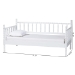 Baxton Studio Laurent Daybed - Spindle Platform Bed Frame with Bamboo-Style Turned Posts, Classic Cottage Farmhouse Furniture, Twin, White - MG0258-1-White-Daybed-Twin