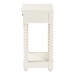 Baxton Studio Terentia Nightstand with Bobbin Legs - 1-Drawer Bedroom Side Table with Storage Shelf, White - KL-1757-1 DRW-White/Wooden-NS