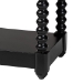 Baxton Studio Terentia Nightstand with Bobbin Legs - 1-Drawer Bedroom Side Table with Storage Shelf, Black - KL-1757-1 DRW-Black/Wooden-NS