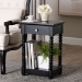 Baxton Studio Terentia Nightstand with Bobbin Legs - 1-Drawer Bedroom Side Table with Storage Shelf, Black - KL-1757-1 DRW-Black/Wooden-NS