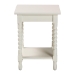 Baxton Studio Niklas Nightstand with Twisted Legs - 1-Drawer Bedroom Side Table with Storage Shelf, White - KL-1734-Niklas-White/Wooden-NS