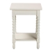 Baxton Studio Niklas Nightstand with Twisted Legs - 1-Drawer Bedroom Side Table with Storage Shelf, White - KL-1734-Niklas-White/Wooden-NS