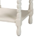 Baxton Studio Niklas Nightstand with Twisted Legs - 1-Drawer Bedroom Side Table with Storage Shelf, White - KL-1734-Niklas-White/Wooden-NS