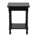 Baxton Studio Niklas Nightstand with Twisted Legs - 1-Drawer Bedroom Side Table with Storage Shelf, Black - KL-1734-Niklas-Black/Wooden-NS