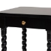 Baxton Studio Niklas Nightstand with Twisted Legs - 1-Drawer Bedroom Side Table with Storage Shelf, Black - KL-1734-Niklas-Black/Wooden-NS