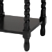 Baxton Studio Niklas Nightstand with Twisted Legs - 1-Drawer Bedroom Side Table with Storage Shelf, Black - KL-1734-Niklas-Black/Wooden-NS