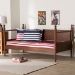 Baxton Studio Gianetta Wooden Daybed with Spindle Posts - Classic Cottage-Style Bed Frame with Guardrail Back, Solid Wood Day Bed for Guest Room or Kids Bedroom, Twin - MG0257-1-Walnut-Twin Daybed