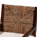 bali & pari Cordoba 2-Piece Handwoven Seagrass Armchairs - Solid Mango Wood Frame Dining Chair with Woven Seat and Backrest, Rustic Boho Style Kitchen or Dining Room Seating, Dark Brown - Cabra-Brn Wood/Nat Seagrass-Cushion-AC-KD Box