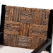 bali & pari Raniya 2-Piece Handwoven Seagrass Armchairs - Solid Mango Wood Frame Dining Chair with Woven Seat and Backrest, Rustic Boho Style Kitchen or Dining Room Seating, Black - Cabra-Blk Wood/Nat Seagrass-Cushion-AC-KD Box
