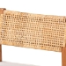 bali & pari Chatura Natural Rattan and Mahogany Wood 2-Piece Dining Side Chair Set - Handwoven Wicker Dining Chair with Angled Back, Coastal Boho Seating for Dining or Kitchen - Chao-Natural/Mahogany-Cushion-DC-KD-Box