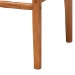 bali & pari Chatura Natural Rattan and Mahogany Wood 2-Piece Dining Side Chair Set - Handwoven Wicker Dining Chair with Angled Back, Coastal Boho Seating for Dining or Kitchen - Chao-Natural/Mahogany-Cushion-DC-KD-Box