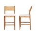 bali & pari Chatura Natural Rattan and Mahogany Wood 2-Piece Counter Stool Set - Handwoven Wicker Stool with Angled Back, Coastal Boho Seating for Kitchen Island, Counter Height - Chao-Natural/Mahogany-CS-Cushion-KD-Box