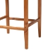 bali & pari Chatura Natural Rattan and Mahogany Wood 2-Piece Counter Stool Set - Handwoven Wicker Stool with Angled Back, Coastal Boho Seating for Kitchen Island, Counter Height - Chao-Natural/Mahogany-CS-Cushion-KD-Box