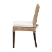bali & pari Fatima Natural Rattan Dining Chair with Cushion - Handwoven Wicker Side Chair with Basketweave Back and Seat, Coastal Boho Seating for Dining Room or Kitchen - Flat Oval-Grey/Mahogany-Cushion-DC