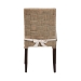 bali & pari Fatima Natural Rattan Dining Chair with Cushion - Handwoven Wicker Side Chair with Basketweave Back and Seat, Coastal Boho Seating for Dining Room or Kitchen - Flat Oval-Grey/Mahogany-Cushion-DC