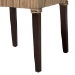 bali & pari Fatima Natural Rattan Dining Chair with Cushion - Handwoven Wicker Side Chair with Basketweave Back and Seat, Coastal Boho Seating for Dining Room or Kitchen - Flat Oval-Grey/Mahogany-Cushion-DC