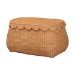 bali & pari Ayleen Natural Rattan Basket Set with Scalloped Lids - Handwoven Wicker Storage Boxes, Boho Coastal Home Decor, 3-Piece Set - Ayleen-3PC-Light Honey Rattan-Basket Set
