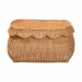 bali & pari Ayleen Natural Rattan Basket with Scalloped Lid - Handwoven Wicker Storage Box, Boho Coastal Home Decor, Small - Ayleen-Sm-Light Honey Rattan-Basket