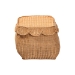 bali & pari Ayleen Natural Rattan Basket with Scalloped Lid - Handwoven Wicker Storage Box, Boho Coastal Home Decor, Small - Ayleen-Sm-Light Honey Rattan-Basket