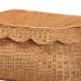 bali & pari Ayleen Natural Rattan Basket with Scalloped Lid - Handwoven Wicker Storage Box, Boho Coastal Home Decor, Small - Ayleen-Sm-Light Honey Rattan-Basket