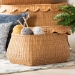 bali & pari Ayleen Natural Rattan Basket with Scalloped Lid - Handwoven Wicker Storage Box, Boho Coastal Home Decor, Small - Ayleen-Sm-Light Honey Rattan-Basket