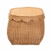 bali & pari Ayleen Natural Rattan Basket with Scalloped Lid - Handwoven Wicker Storage Box, Boho Coastal Home Decor, Medium - Ayleen-Md-Light Honey Rattan-Basket