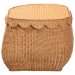 bali & pari Ayleen Natural Rattan Basket with Scalloped Lid - Handwoven Wicker Storage Box, Boho Coastal Home Decor, Large - Ayleen-Lg-Light Honey Rattan-Basket