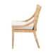 bali & pari Alexis Natural Rattan Dining Chair - Handcrafted Wingback Accent Chair with Woven Back and Removable Seat Cushion, Coastal Boho Seating for Kitchen or Dining Room - Alexis-Light Honey Rattan-Cushion-DC