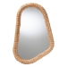 bali & pari Ulrica Natural Rattan Wall Mirror - Handwoven Wicker Irregular Shape Accent Mirror for Living Room, Bedroom, or Entryway
