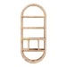 bali & pari Labonita Natural Rattan Wall Shelf  - 3-Tier Wall-Mounted Display Unit with Arching Frame for Entryway, Living Room, or Bathroom - WS177-Natural Rattan-Wall Shelf