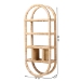 bali & pari Labonita Natural Rattan Wall Shelf  - 3-Tier Wall-Mounted Display Unit with Arching Frame for Entryway, Living Room, or Bathroom - WS177-Natural Rattan-Wall Shelf