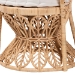 bali & pari Kimiko Natural Rattan Peacock Chair with Cushion - Handwoven Wicker Accent Chair with Fan Backrest, Boho Coastal Statement Seating for Living Room or Event - WS185-Natural Peacock Rattan-Cushion-Chair