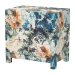 Baxton Studio Adeline End Table with Printed Nature Motif - 3-Drawer Storage Cabinet with Gold Knobs