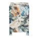 Baxton Studio Adeline End Table with Printed Nature Motif - 3-Drawer Storage Cabinet with Gold Knobs - JY25A011-Birds in Tree Printed Canvas-Wooden-ET